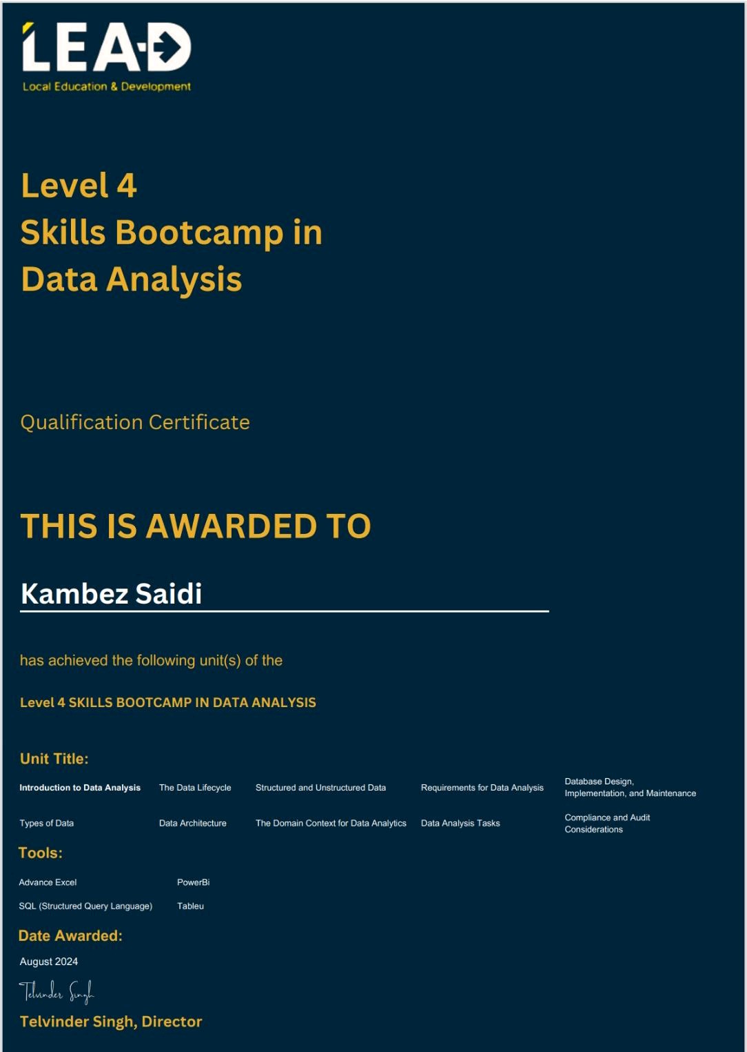 Data Analysis